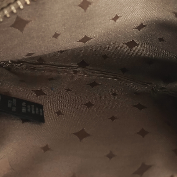 Fossil-Sydney -Striped Patchwork Clutch/Wallet /Fold-over Flap-Tan Taupe Leather - Picture 13 of 14